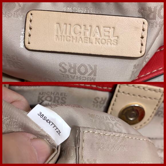 MICHAEL KORS Red Saffiano Leather Medium Size JET SET Tote - Picture 11 of 15